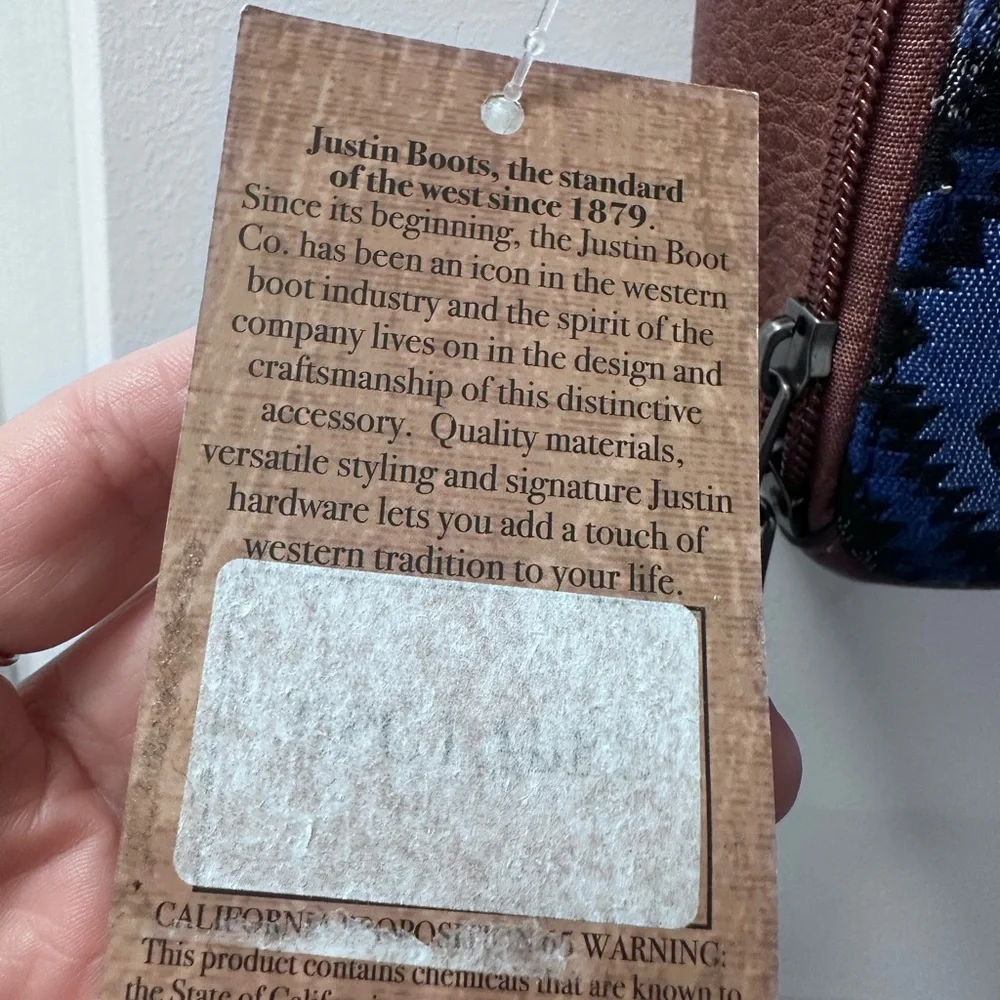 NWT Justin Boots Leather Crossbody Purse - Picture 4 of 9